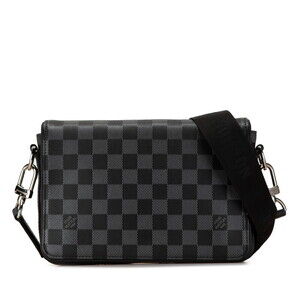 Louis Vuitton Damier Infini Black Studio Crossbody Shoulder Bag Black Leather